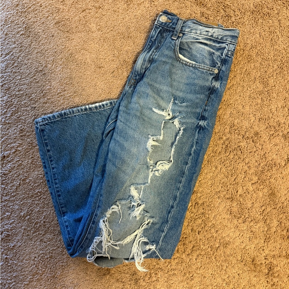 Aeropostale Ripped Blue Boyfriend Jeans